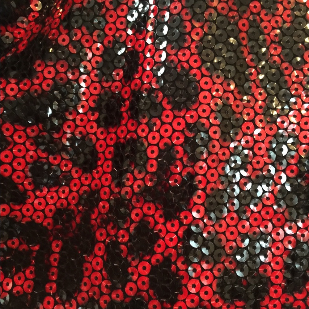 Dkny blouse black and red